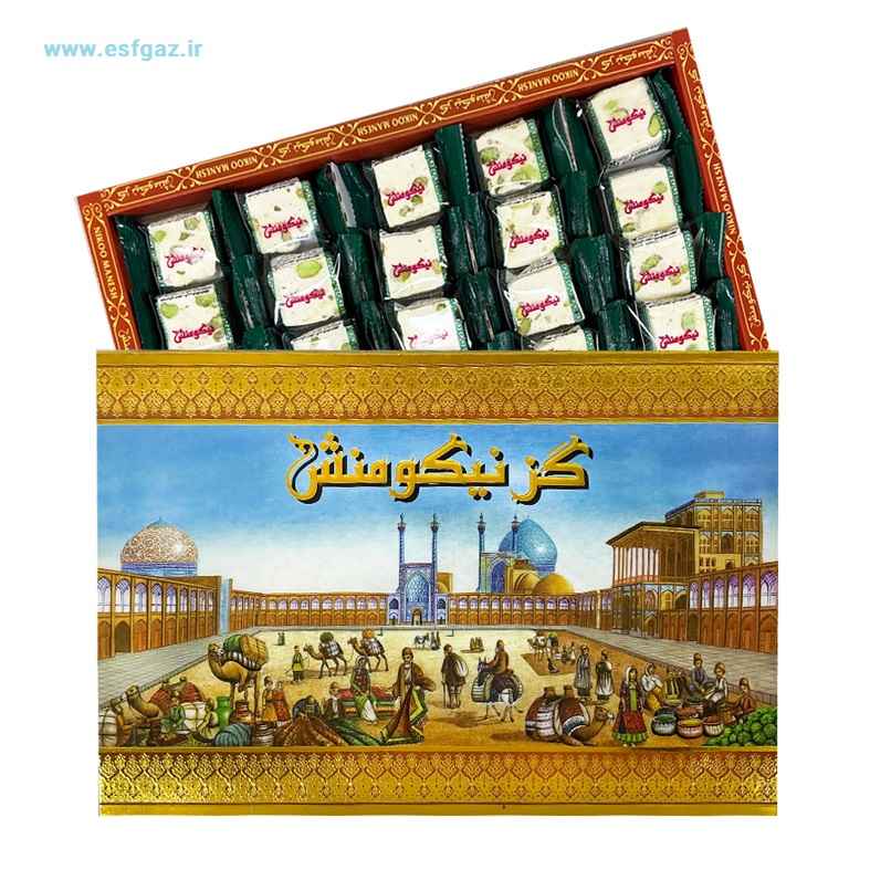 گز نیکومنش لقمه ای 18 درصد پسته